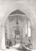 SUSSEX. Wellington Memorial, St Nicholas, Brighton 1854 old antique print
