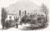 ESSEX. Ruins of Easton Lodge, after fire 1847 old antique print picture