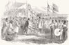 DURHAM. Seaham and Sunderland Railway 1853 old antique vintage print picture