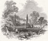 LONDON. Pembroke Lodge, Richmond Park 1847 old antique vintage print picture