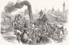 LONDON. Easter, river Thames-Going to Greenwich 1847 old antique print picture