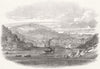 DEVON. Royal Squadron, Dartmouth Harbour 1847 old antique print picture