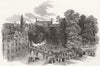 CAMBS. St John's College new buildings 1847 old antique vintage print picture