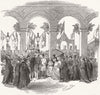 CAMBS. Queen, Cambridge Station 1847 old antique vintage print picture