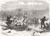 LONDON. Ice disaster at Regent's Park. Dragging the lake for the dead 1867
