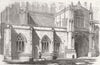 LINCS. South-Western Chapel, Boston Church 1857 old antique print picture