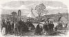 YORKS. Lifeboat launch, Ferrybridge, Knottingley 1865 old antique print