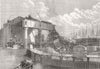 WALES. railway accident, Swansea 1865 old antique vintage print picture