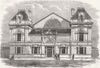 LANCS. Gymnasium, Myrtle St, Liverpool 1865 old antique vintage print picture