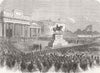 CHESHIRE. Lord Combermere statue, Chester 1865 old antique print picture
