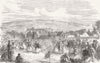 NORTHUMBS. Harvest-Home, Bywell, Northumberland 1865 old antique print picture