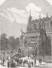GLOS. South Porch, Gloucester Cathedral 1865 old antique vintage print picture