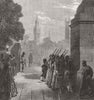 LONDON. Relieving guard, Duke of York's Column 1863 old antique print picture