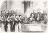 WALES. Annual Welsh Charity Schools parade 1867 old antique print picture