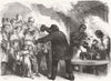 LONDON. East-End slums. soup kitchen, Highway 1867 old antique print picture