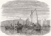 KENT. Lobster Fishing 1847 old antique vintage print picture