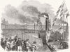 SCOTLAND. Queen. Scene, Bromielaw, Glasgow 1847 old antique print picture