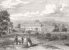 STAFFS. Trentham, Duke of Sutherland 1847 old antique vintage print picture