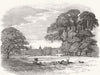 WARCS. Stratford-upon-Avon. Charlecote Hall(Lucy) 1847 old antique print
