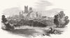 CAMBS. East Anglian Railway. Ely from railway 1847 old antique print picture