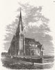 CUMBS. St Jamess Church, Denton Holme, Carlisle 1868 old antique print picture