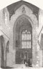 DORSET. Wimborne Minster, restored 1857 old antique vintage print picture