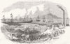 CUMBS. Laying keystone, Silloth Dock, Carlisle 1857 old antique print picture