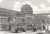 LONDON. 1862 int'l Exhibition building being built 1861 old antique print