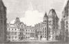 ARCHITECTS. Gilbert Scott design for Foreign Office 1857 old antique print