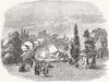 YORKS. Fete, Duke of Norfolk, Botanic Gdns, Sheffield 1857 old antique print