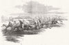 YORKS. Doncaster Races. St Leger. nr Red House 1846 old antique print picture