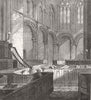 LONDON. Statesman's corner, Westminster Abbey 1865 old antique print picture