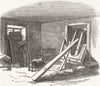 IRELAND. Room, Widow M'cormack's House Barricaded 1848 old antique print