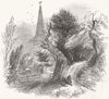 HANTS. Brockenhurst 1848 old antique vintage print picture