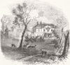 LONDON. White Lodge(Ranger's), Richmond Park 1858 old antique print picture