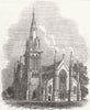 LONDON. New Church at Highbury 1848 old antique vintage print picture