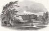 LONDON. Bentley Priory, Stanmore 1848 old antique vintage print picture