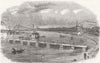 SCOTLAND. Pontoon Bridge, Clyde, Glasgow 1861 old antique print picture