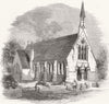 CAMBS. Holy Trinity Chapel School, Reach 1860 old antique print picture