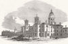 MIDDX. Middlesex Pauper Lunatic Asylum, Colney Hatch 1849 old antique print
