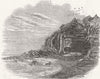 DEVON. Fall of Chit Cliff, Sidmouth 1849 old antique vintage print picture