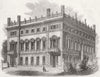 LONDON. Bridgewater House, Green Park(Ellesmere) 1857 old antique print