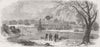 LINCS. Clumber, Duke of Newcastle 1857 old antique vintage print picture