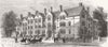 LANCS. Dalton student Hall, Manchester University 1882 old antique print