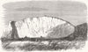 WALES. Preparing for blasting, Holyhead Harbour 1857 old antique print picture