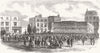 LONDON. Lambeth Election. Hustings, Kennington 1857 old antique print picture