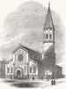 LONDON. New Church of St Matthias, Bethnal Green 1848 old antique print