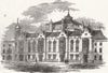 WARCS. Queen's College, Birmingham 1856 old antique vintage print picture