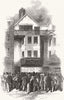 LONDON. Rush for the Daily Newspapers 1848 old antique vintage print picture