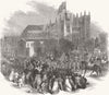 LONDON. Queen going to Prorogue Parliament 1848 old antique print picture